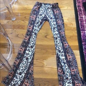 Pattern flare pants